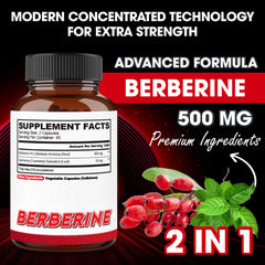 Agobi Berberine capsules pack for convenient twice-daily dosing supports steady energy.
