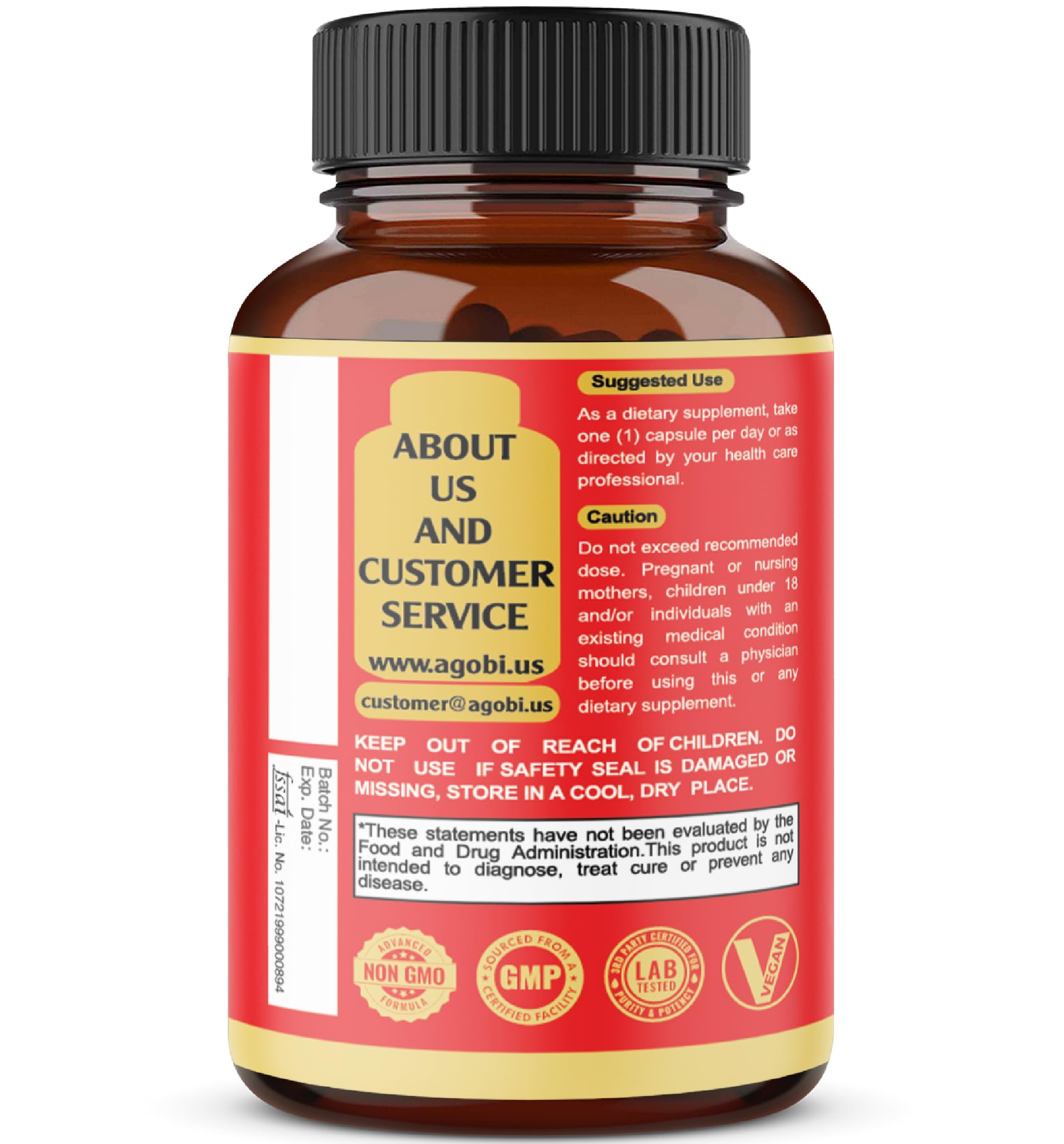 Agobi premium saw palmetto 3 month supply box and bottle.
