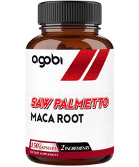 Agobi Saw Palmetto bottle front for daily wellness routine.