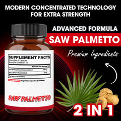 Agobi Saw Palmetto capsules closeup for easy daily use.