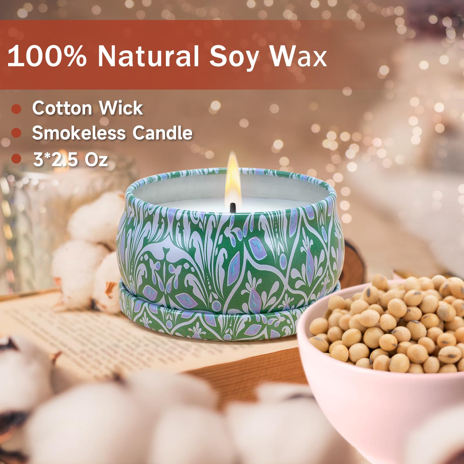 AGOL gardenia candle jar creates fresh fragrance for relaxation