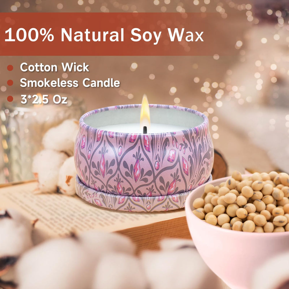 AGOL lavender candle close-up highlighting relaxing floral aroma.