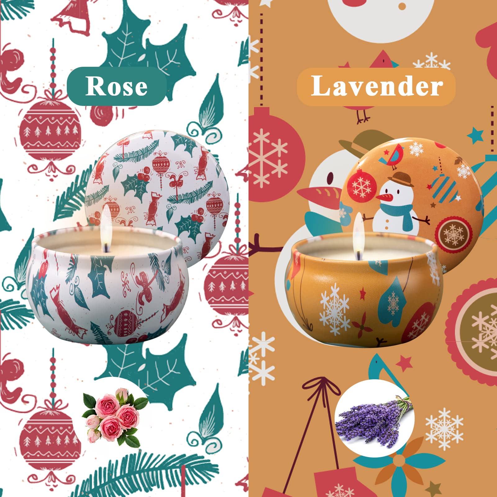 Close-up of AGOL rose and lavender fragrance in a compact tin for room scent.
