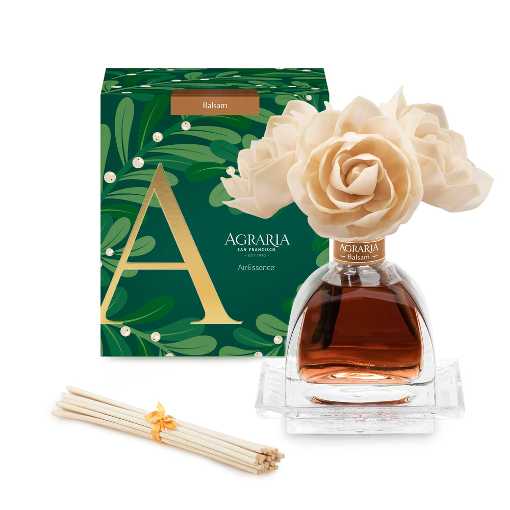 AGRARIA AirEssence diffuser bottle with balsam scent for inviting living spaces.