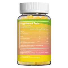 Agumoon lemon-flavor gummy close-up: soft texture makes daily magnesium easy.