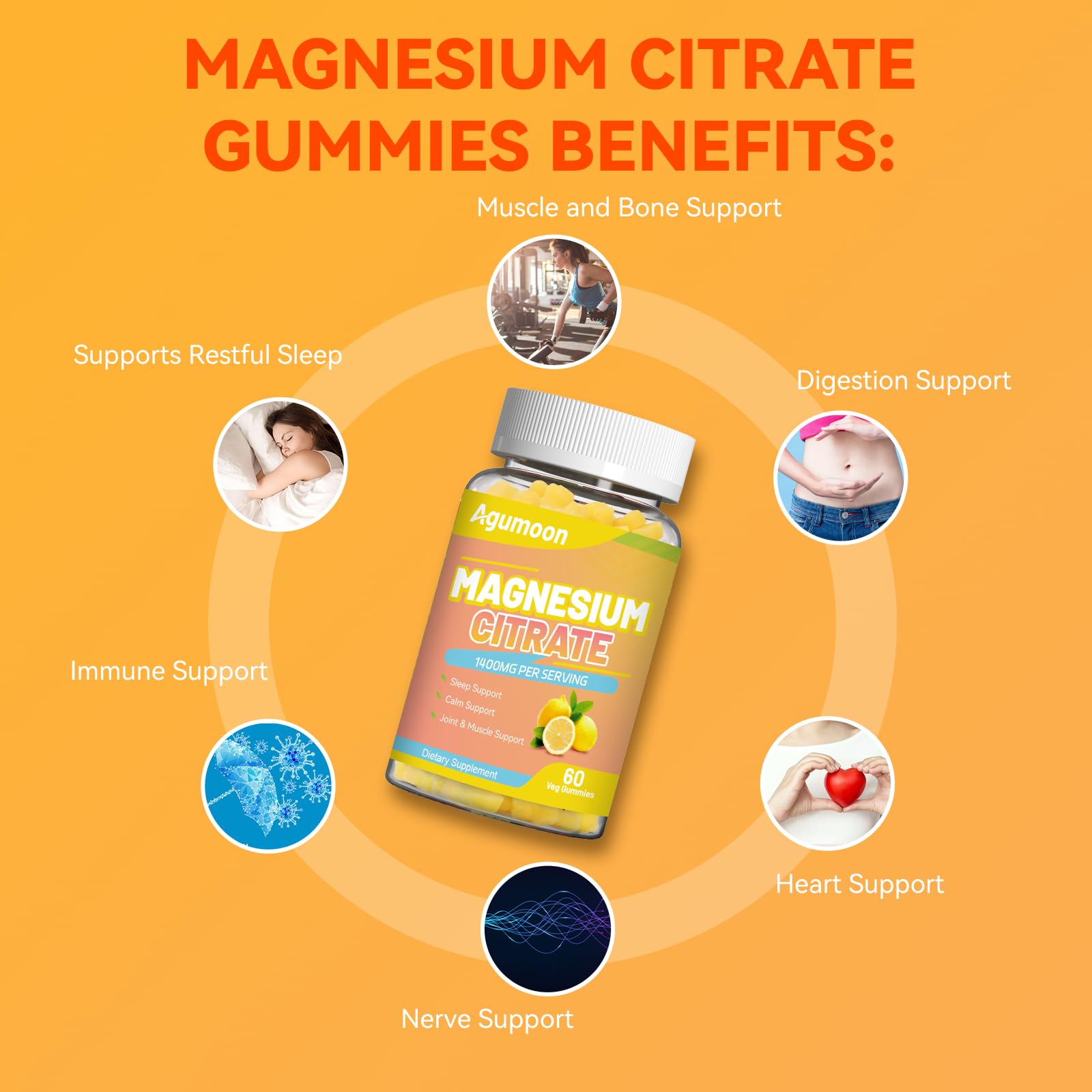 Agumoon relaxation night-time routine: gummies ready to unwind after a busy day.