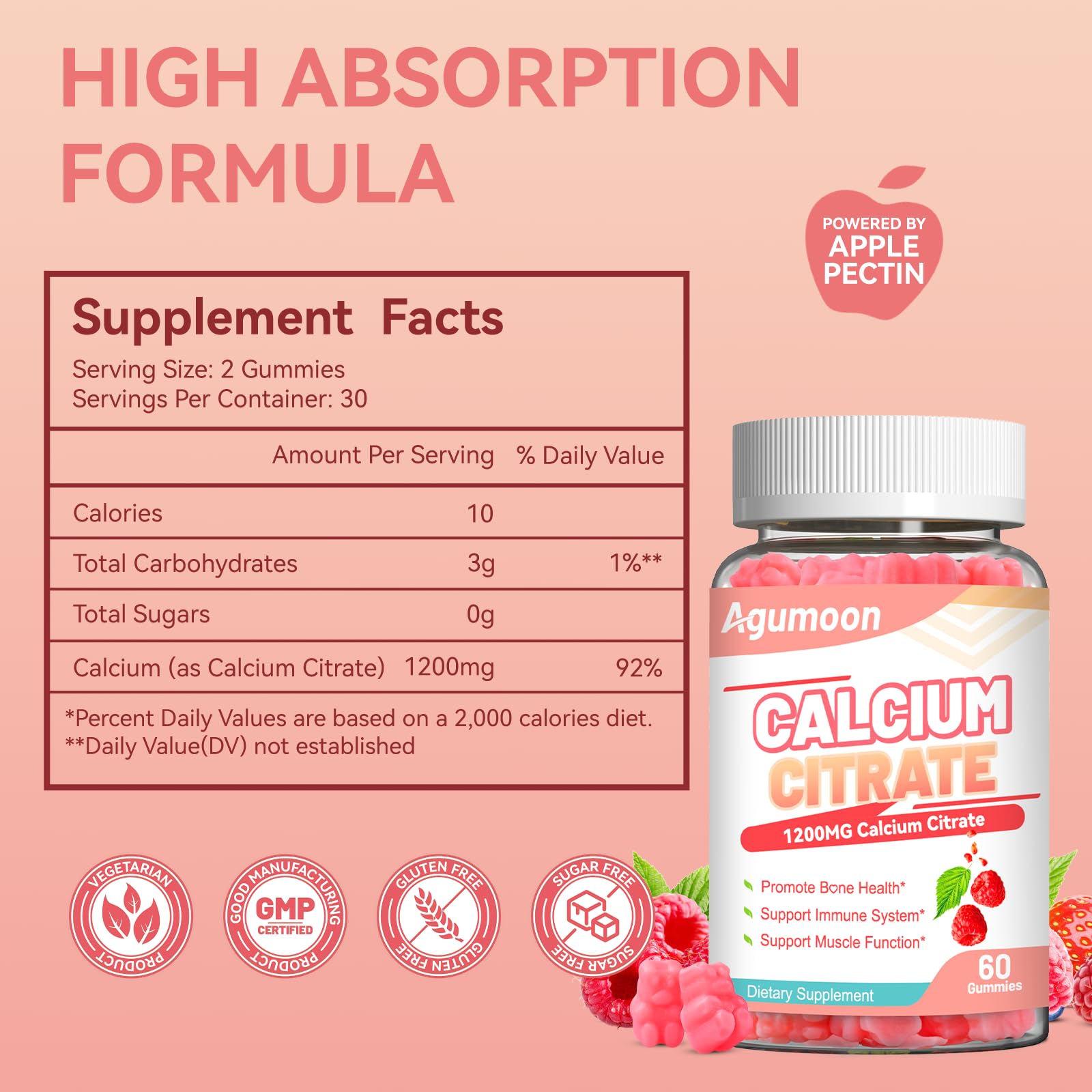 Sugar-free Agumoon gummies highlight allergen-free formula