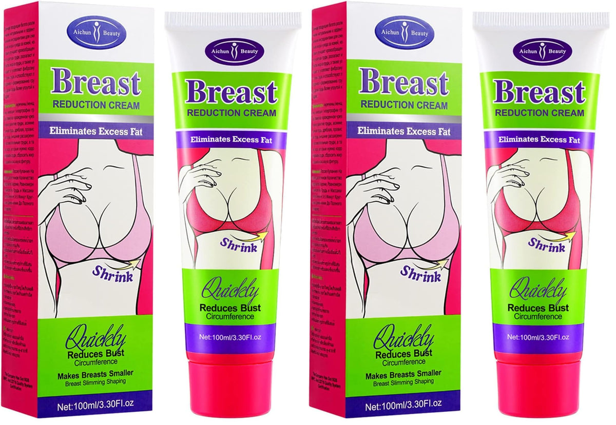 AICHUN BEAUTY breast reduction cream bottle front for easy daily use.