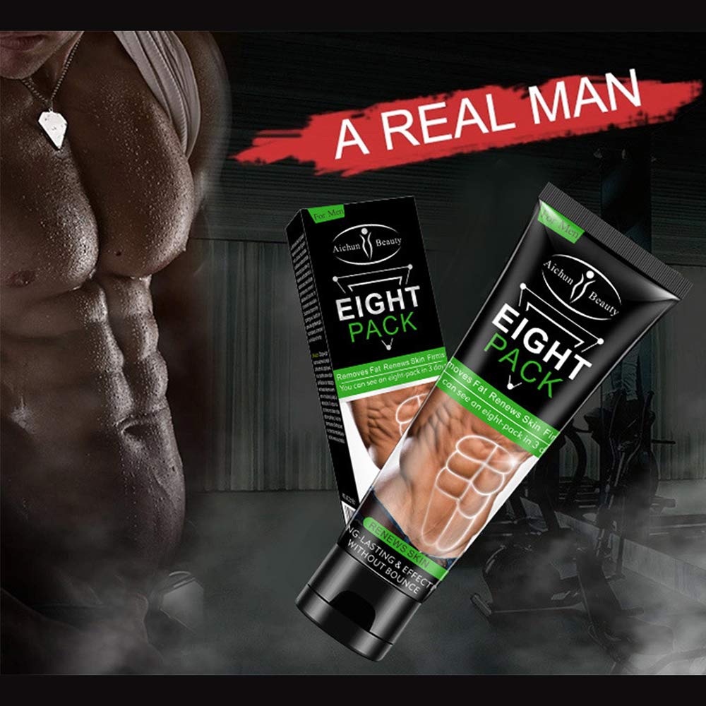 AICHUN BEAUTY Eight Pack before-after visual hints transition to leaner silhouette.