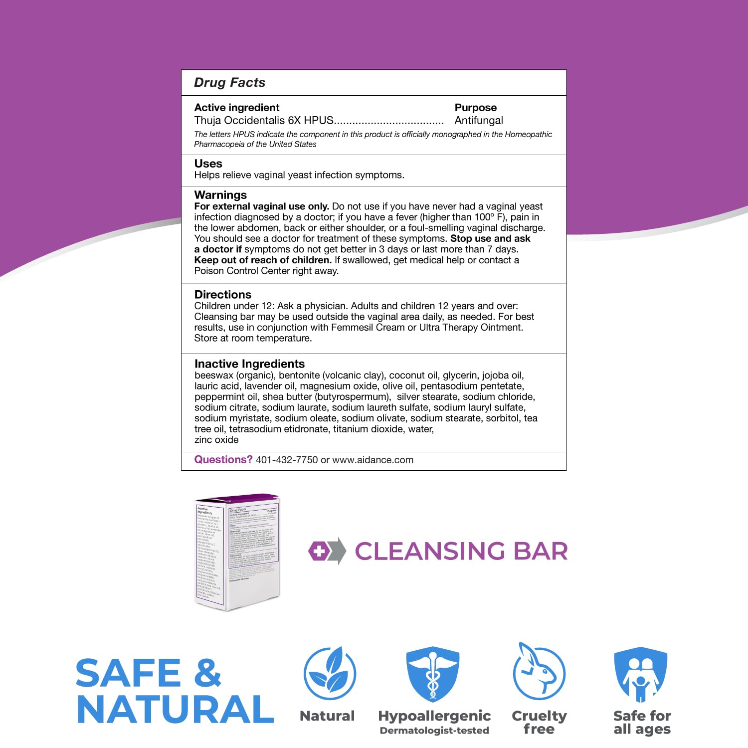 Aidance Femmesil USA-made seal reinforces high-quality manufacturing standards.