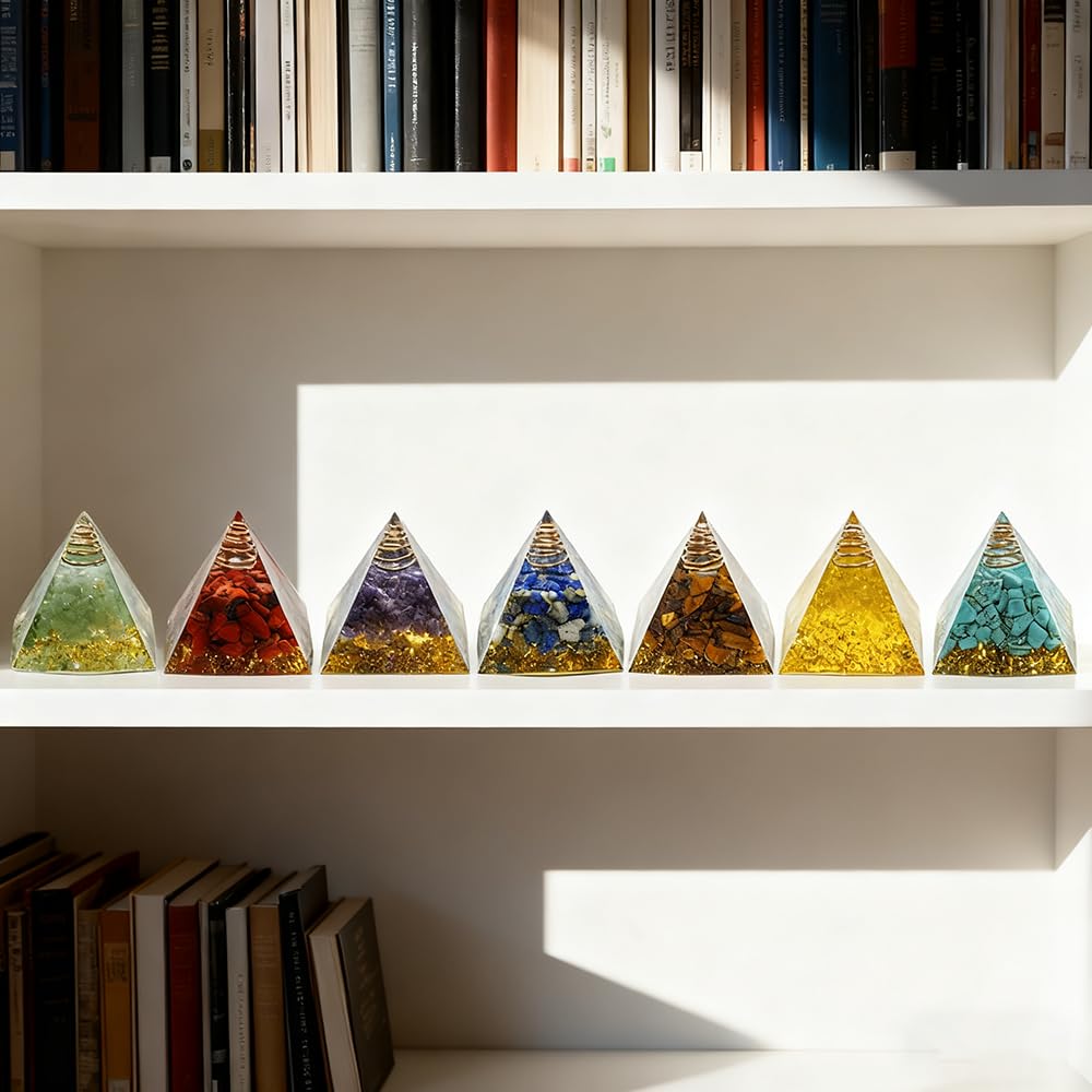 AierCrystal amethyst pyramid for calm energy in your space