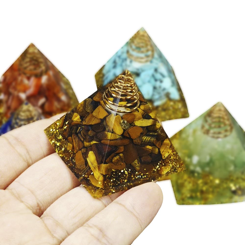AierCrystal gold leaf pyramid adds luxury shimmer