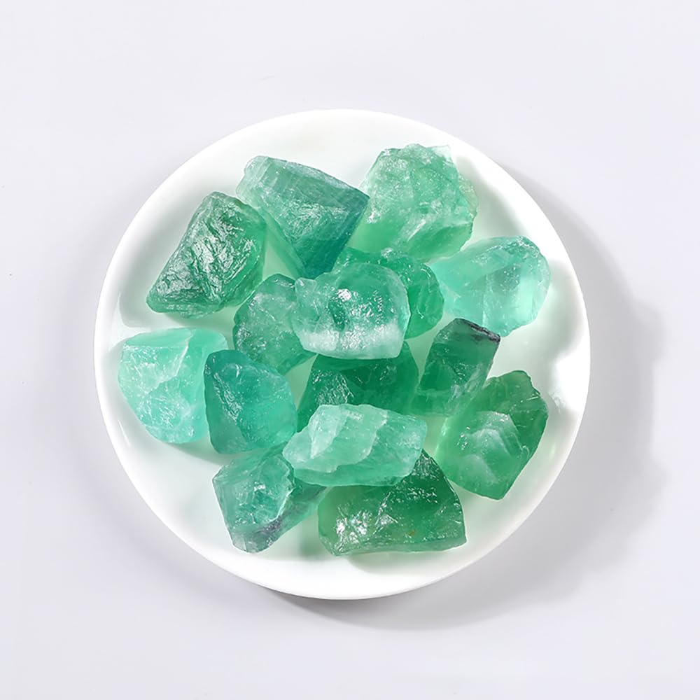 AierCrystal Green Fluorite glossy surface catches light for a bright room accent.