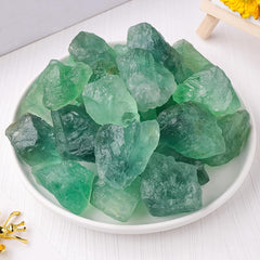 AierCrystal Green Fluorite raw stone 10oz on display, ideal for decor and collection.