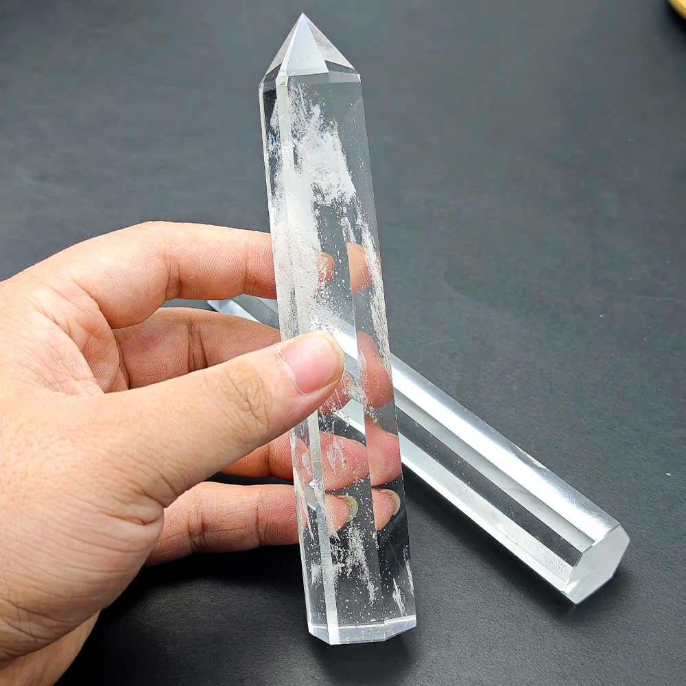 AierCrystal hexagonal point obelisk provides focal charm for aquariums