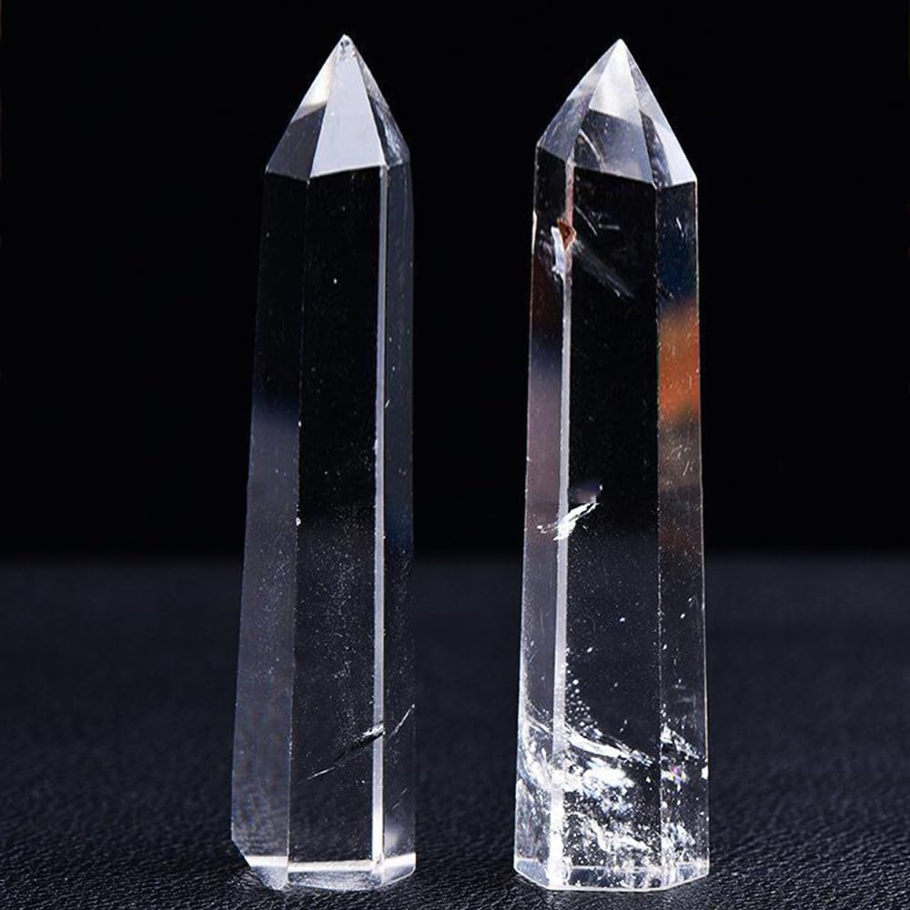 AierCrystal hexagonal point obelisk enhances desk display