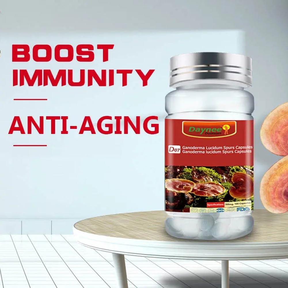 AIHIYO reishi softgels close-up showing glossy coating and potency.