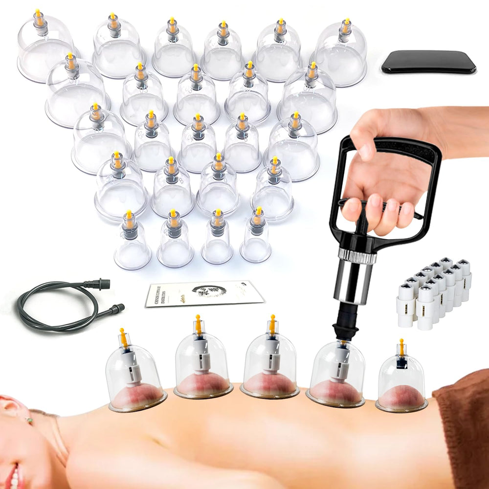 AIKOTOO cupping set with full-body arrangement for massage and relief