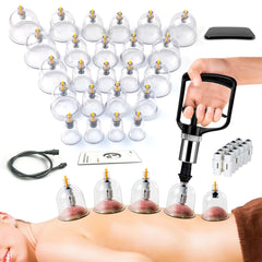 AIKOTOO cupping set with full-body arrangement for massage and relief