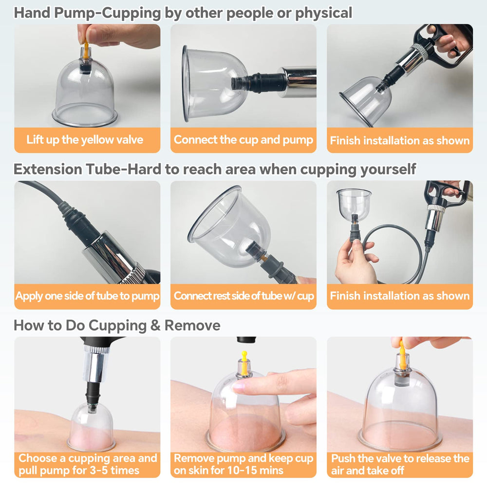 AIKOTOO cupping kit includes Gua Sha tool for self-massage