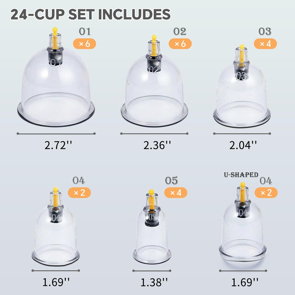 AIKOTOO six-size cup set for versatile body area coverage