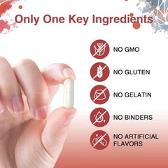 Capsules in hand illustrate easy daily dosing for routine wellness.