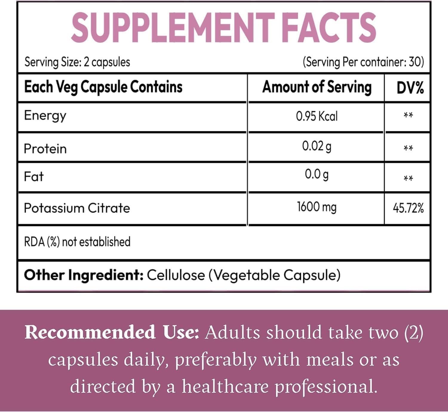 AIKOURA HERBS Potassium Citrate on-the-go bottle for active lifestyles.