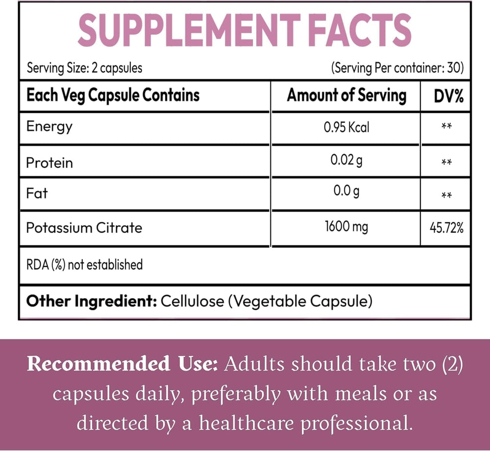 AIKOURA HERBS Potassium Citrate on-the-go bottle for active lifestyles.