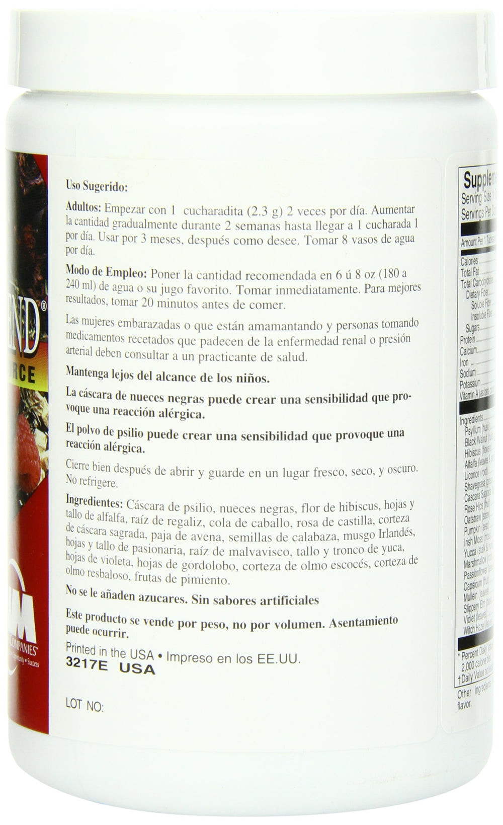 AIM Herbal Fiberblend unflavored powder canister ready for versatile fiber use
