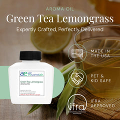 Air Esscentials diffuser in use with green tea lemongrass oil for a fresh space.