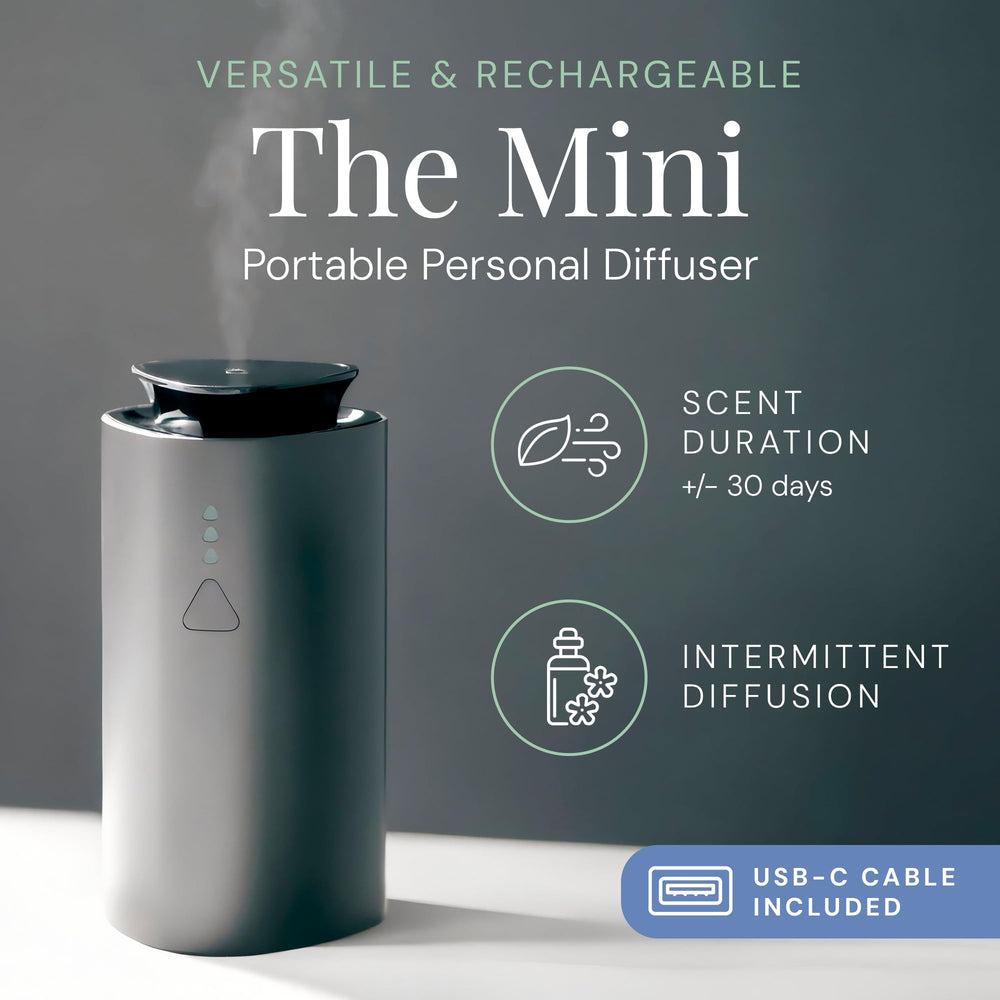 Air Esscentials The Mini Diffuser low setting shows long-lasting fragrance