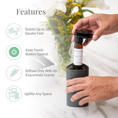 Air Esscentials The Mini Diffuser USB-C recharge cable visible for easy power
