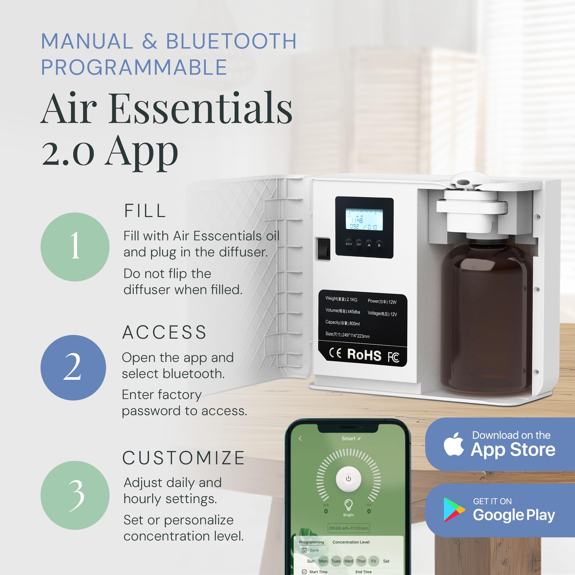 Air Esscentials Radiant HVAC connection enables integrated scenting.