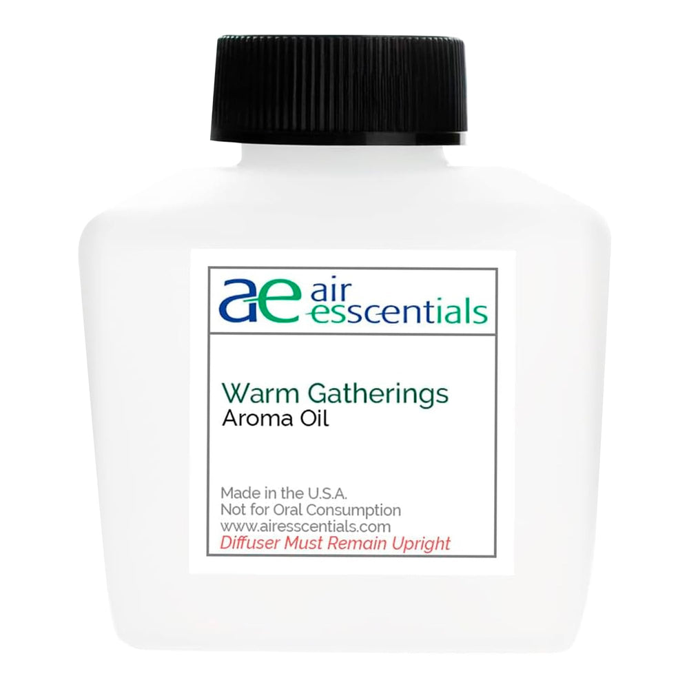 Air Esscentials Warm Gatherings bottle closeup for festive ambiance