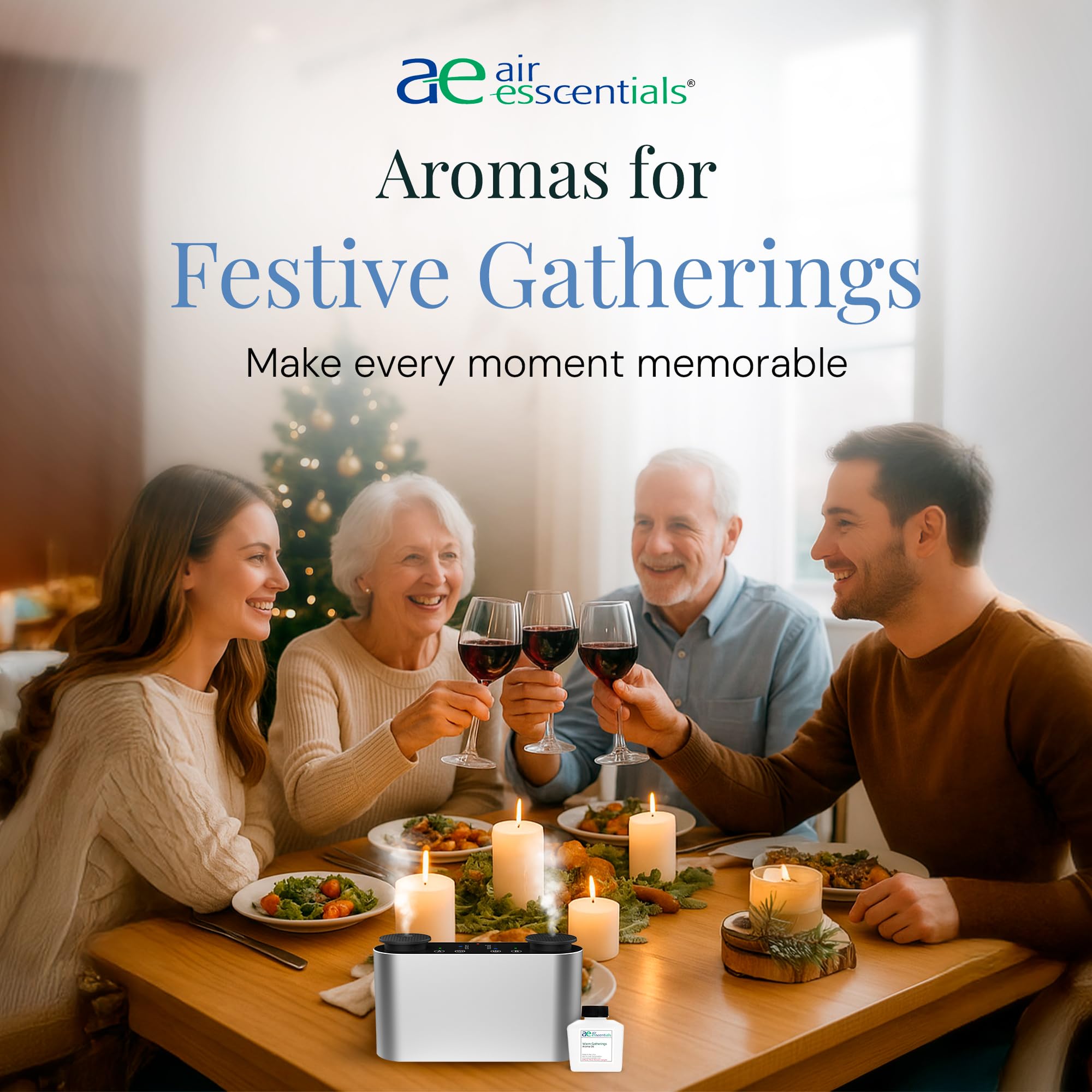 Air Esscentials Warm Gatherings winter-forest vibe enhances calm gatherings