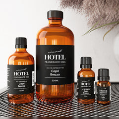 Air-Scent Capri Brezza fragrance profile highlighting exotic fruits and creamy woods.