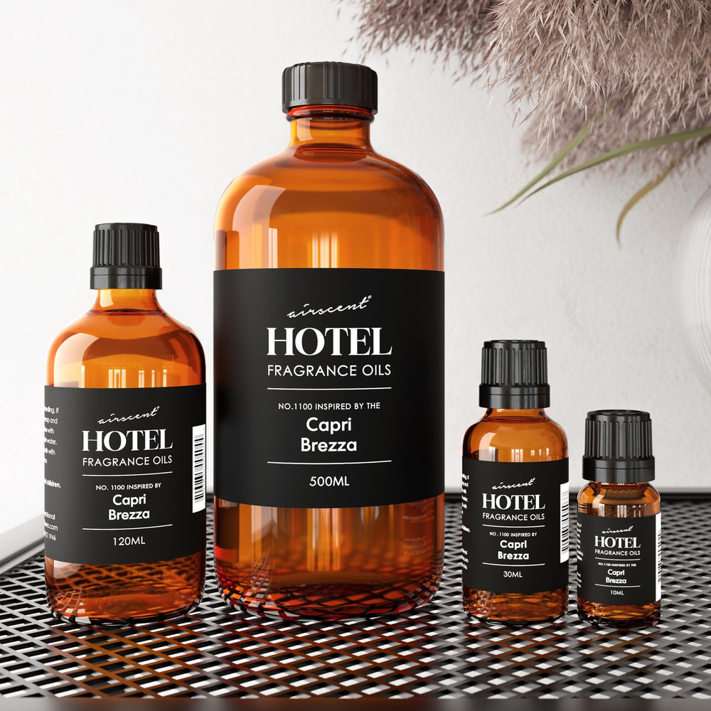 Air-Scent Capri Brezza Diffuser Oil No. 1100 fragrance notes highlight citrus and tropical fruit.