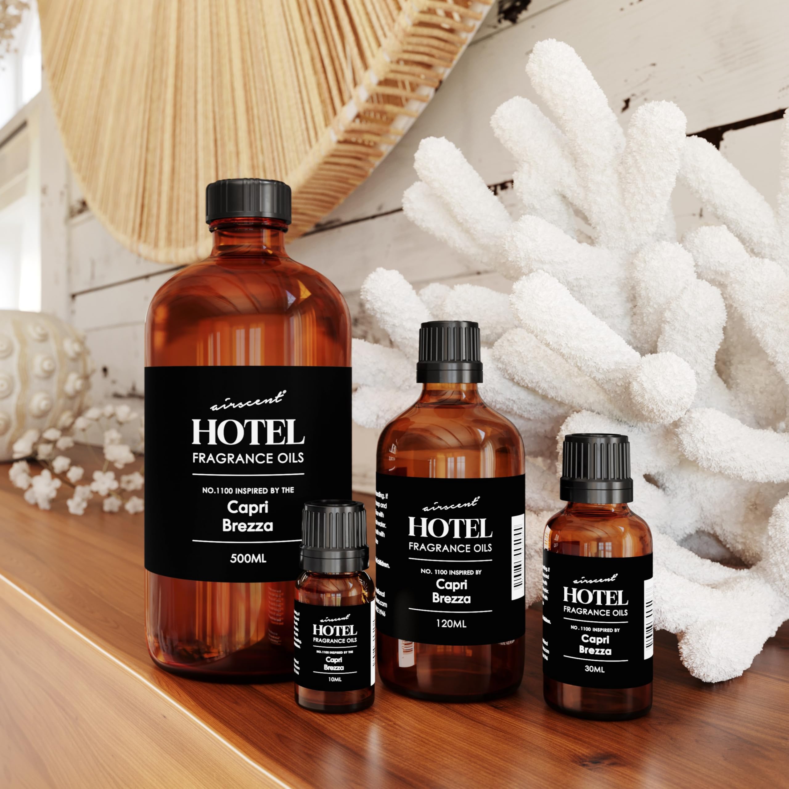 Air-Scent Capri Brezza Diffuser Oil No. 1100 volcano-inspired blend energizes spaces.