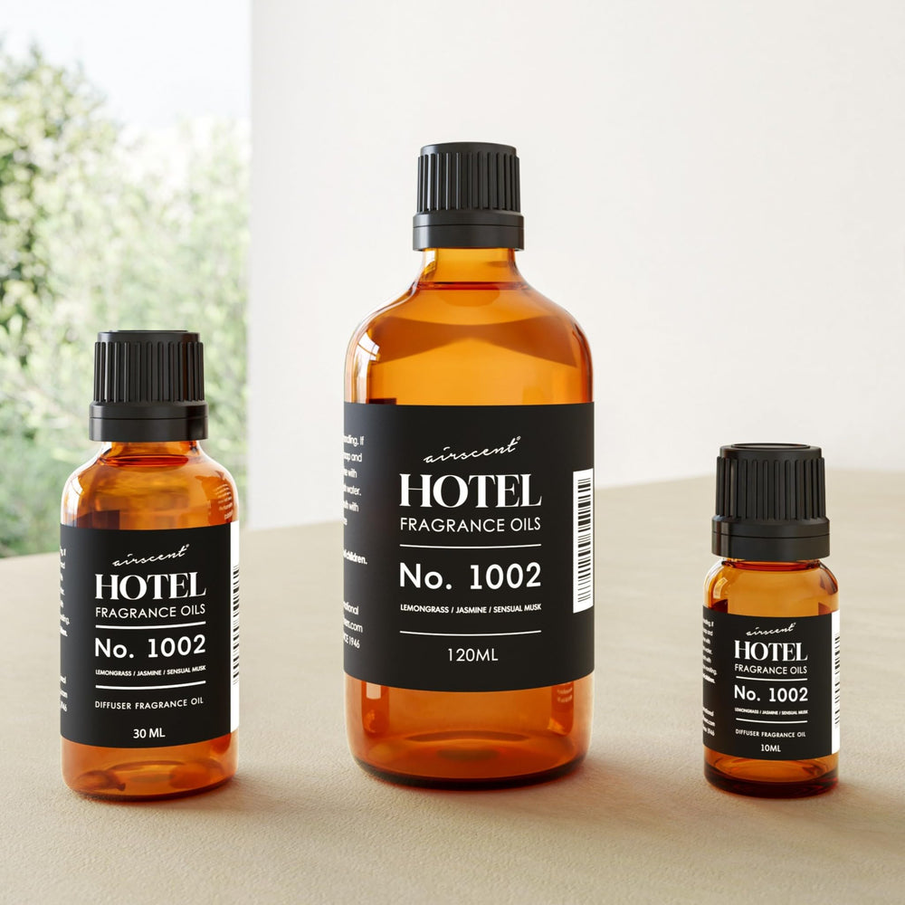 Air-Scent 1002 liquid in dropper enables easy diffuser refills.