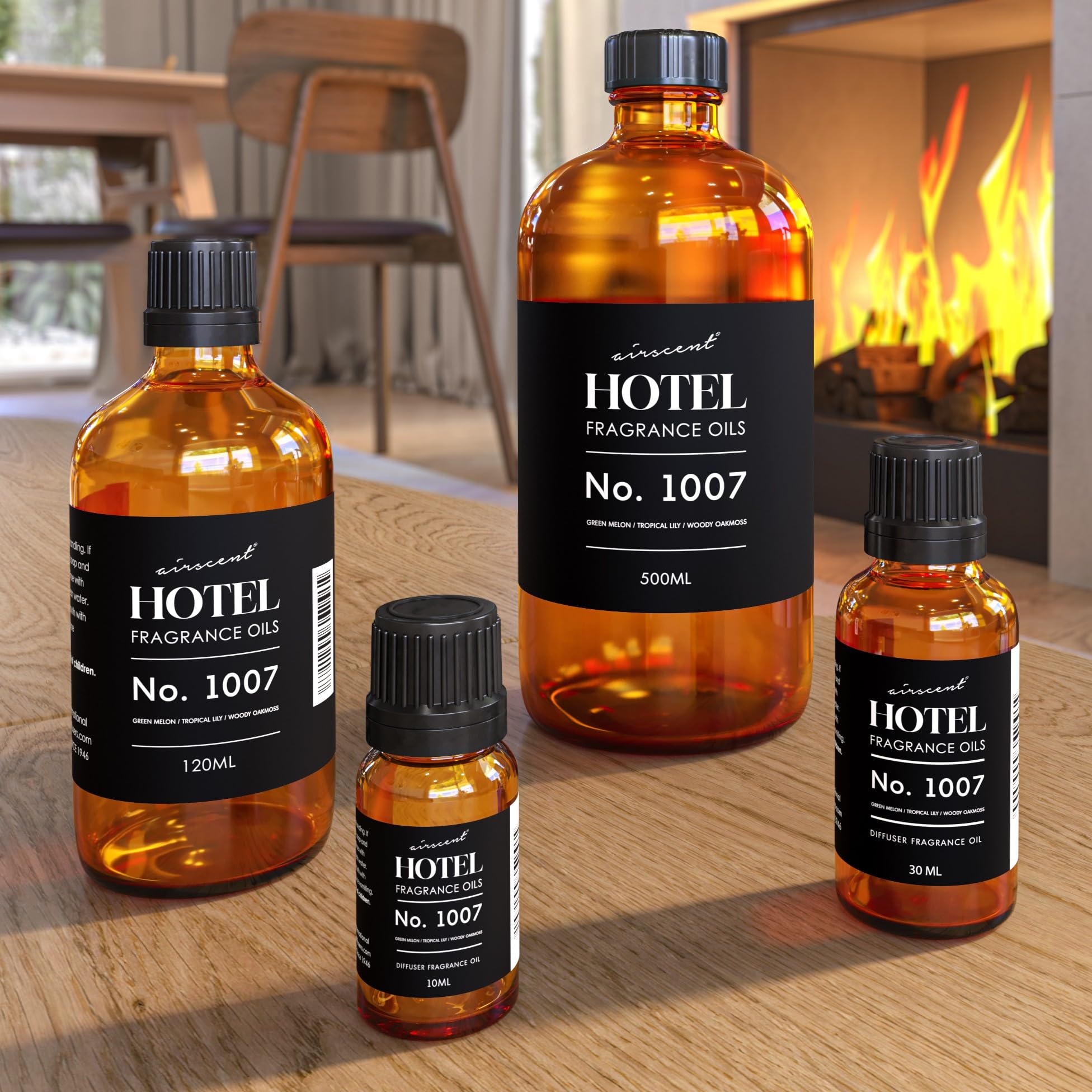 Air-Scent No. 1007 label close-up shows premium IFRA-compliant fragrance.
