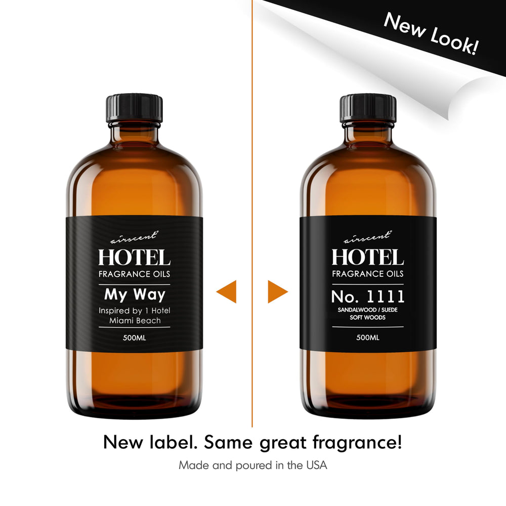 Air-Scent My Way diffuser oil label highlights quality and IFRA compliance