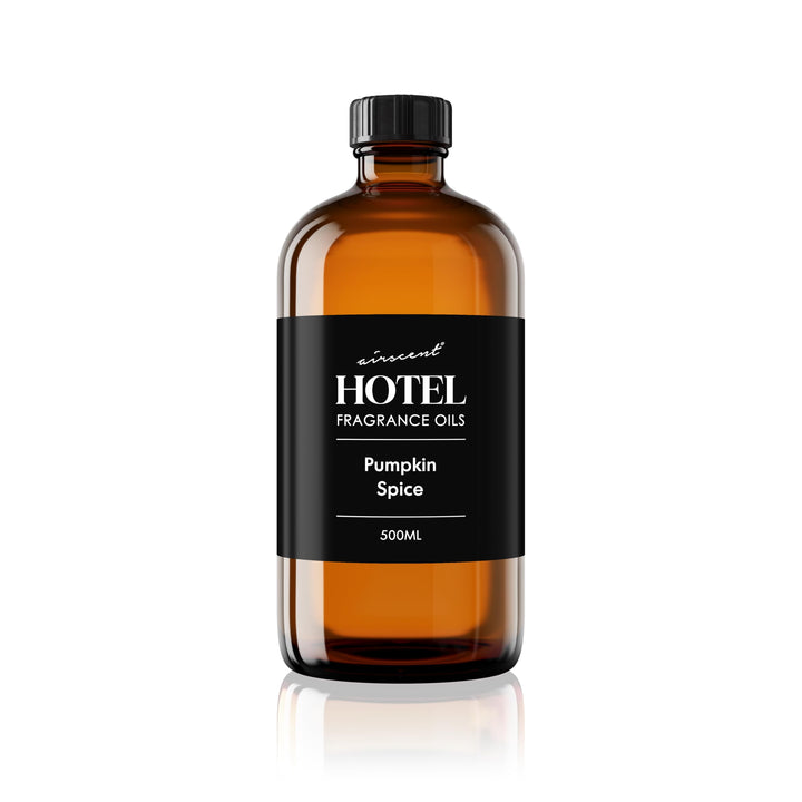 Air-Scent Pumpkin Spice Diffuser Oil bottle for consistent room aroma.