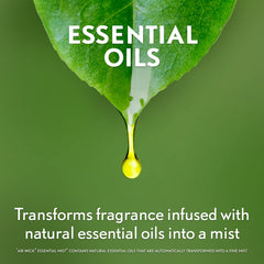 Air Wick Essential Mist Bonfire and Crisp Fall in diffuser offers lasting fragrance.