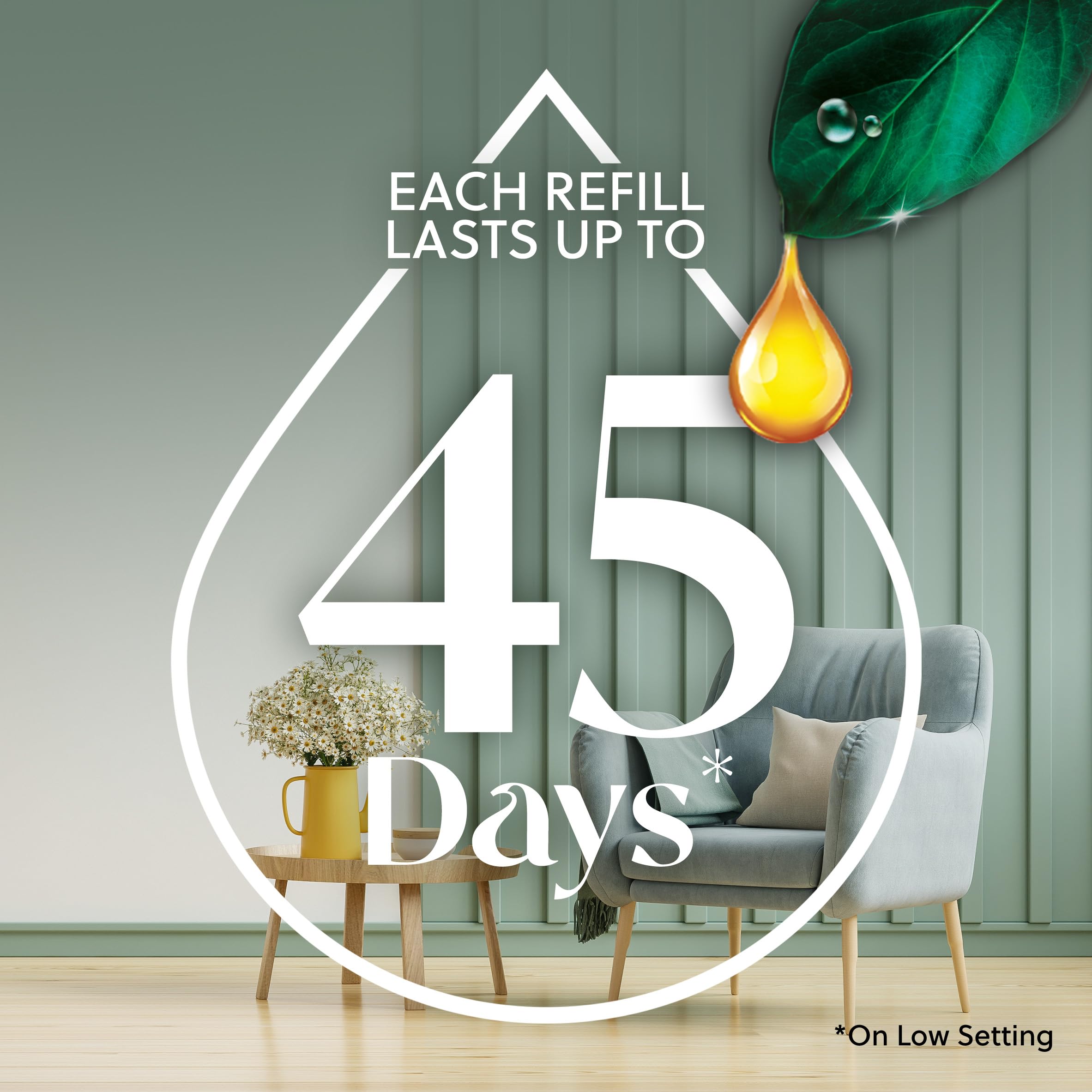 Air Wick Essential Mist refill pack ready for easy fragrance updates.