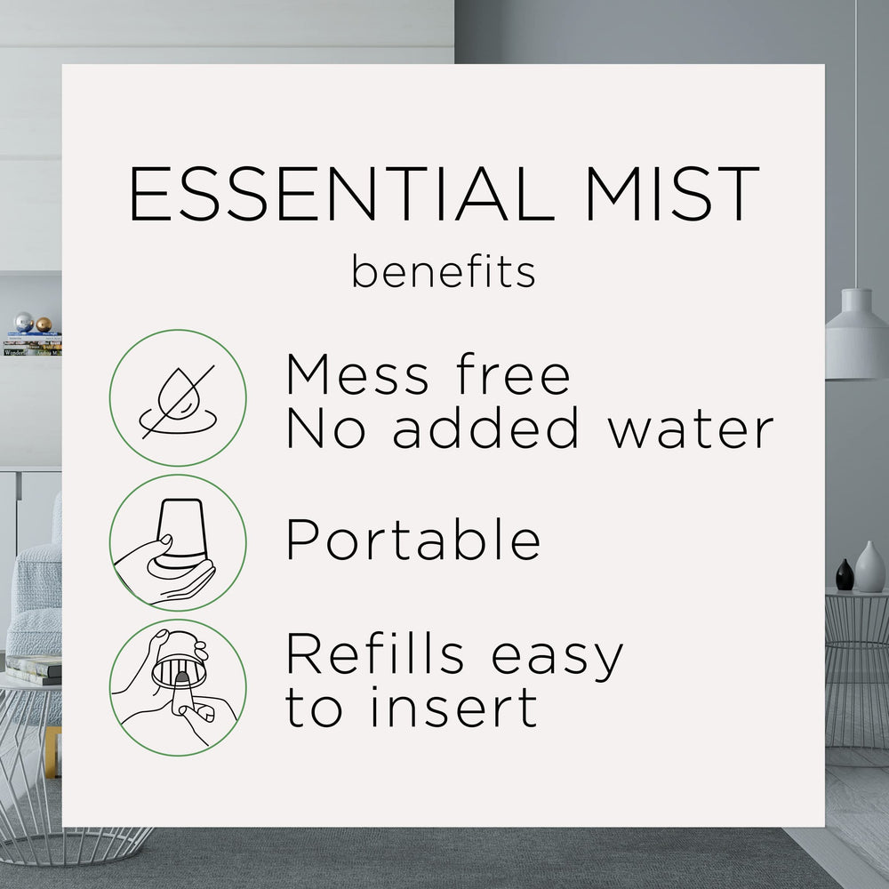 Air Wick Essential Mist refill ready-to-use pack for quick fragrance refreshment.