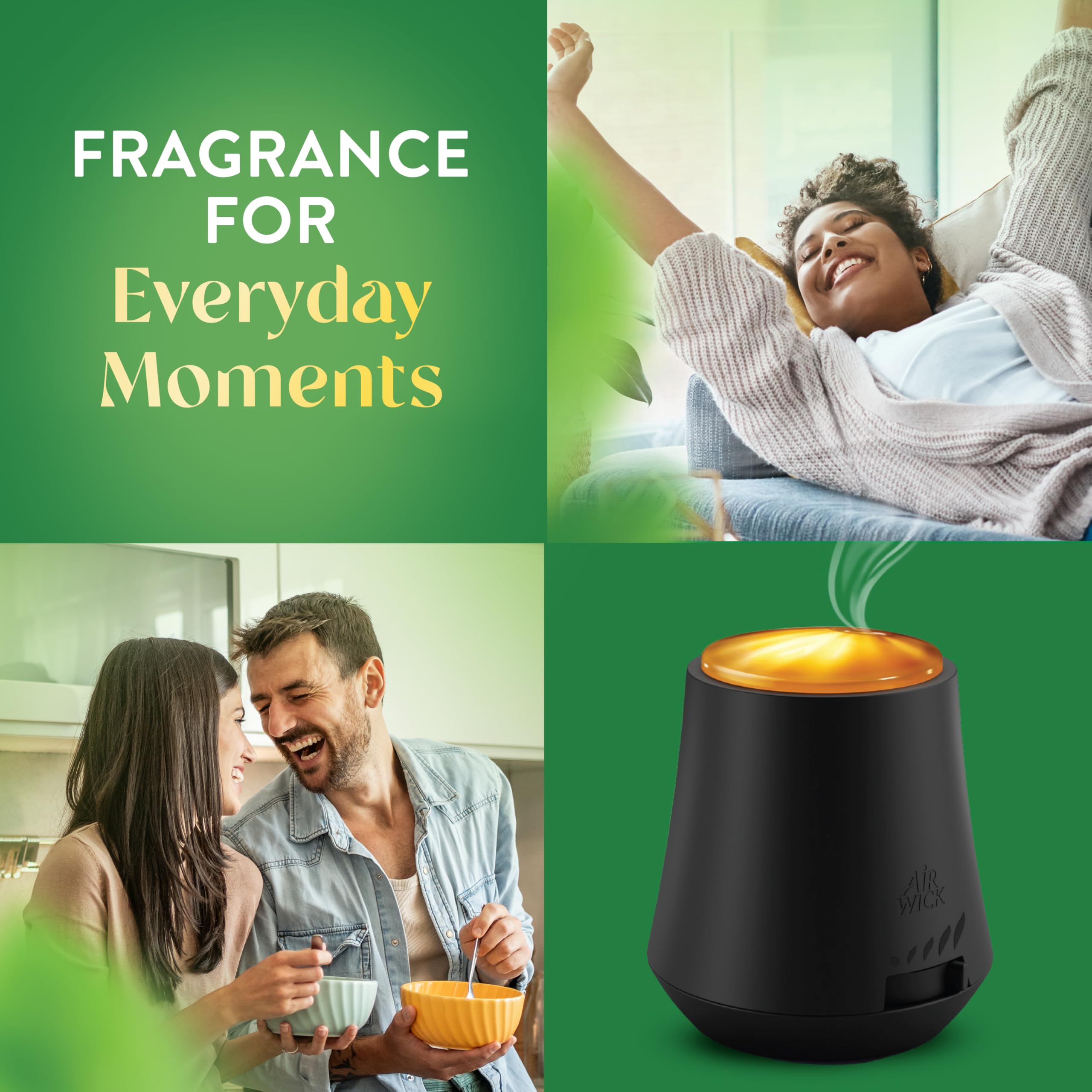 Cordless diffuser moves easily between rooms for flexible scenting