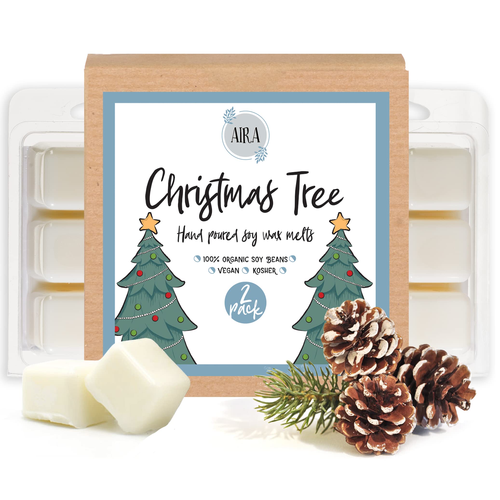 Aira Christmas wax tart pack with six clean-burning soy cubes