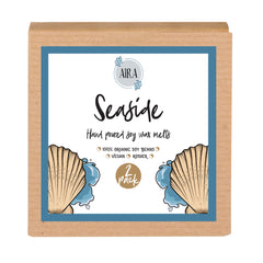 Aira Soy Tart Seaside melts in an electric melter for steady aroma.