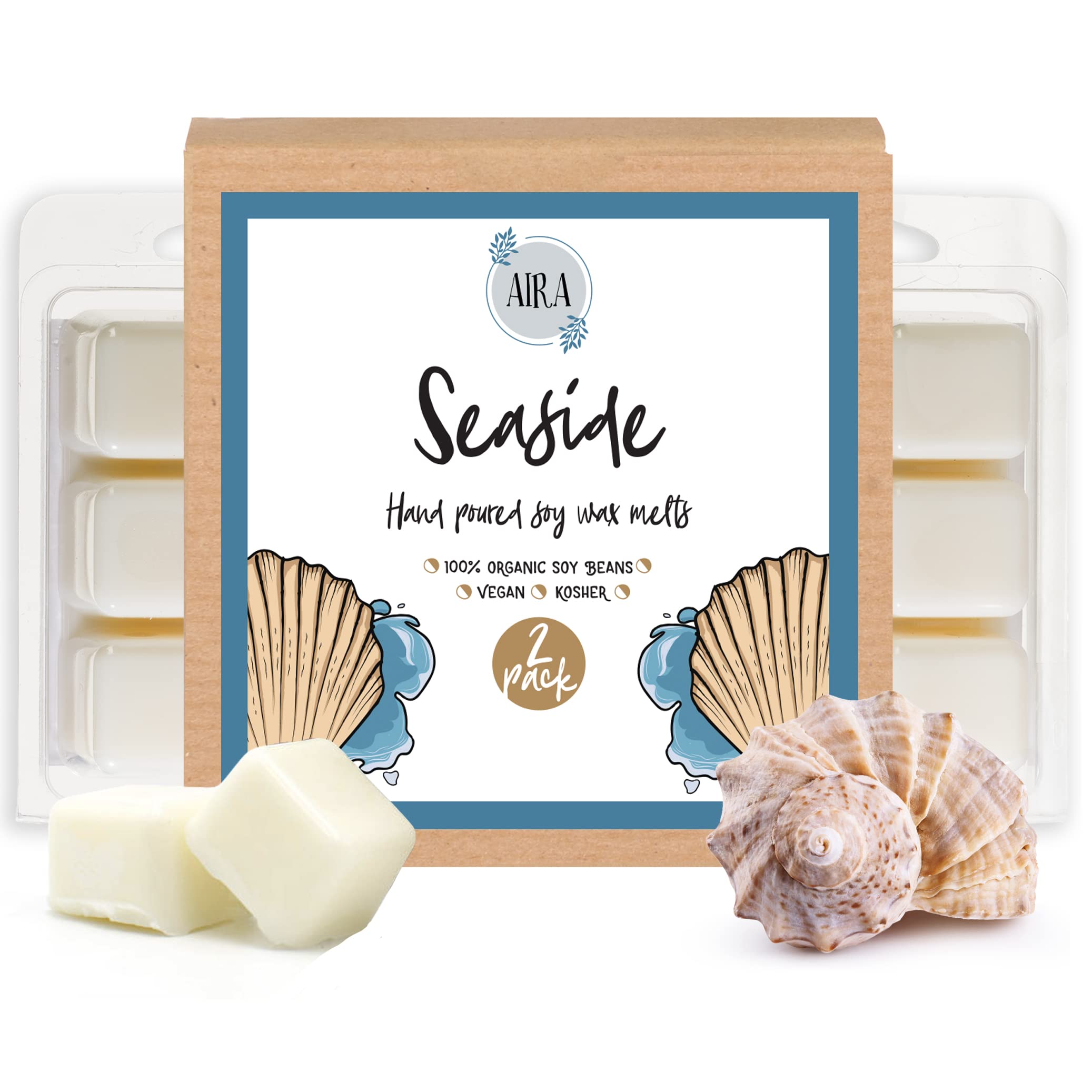 Aira Soy Tart Seaside cubes fill rooms with tropical fragrance.