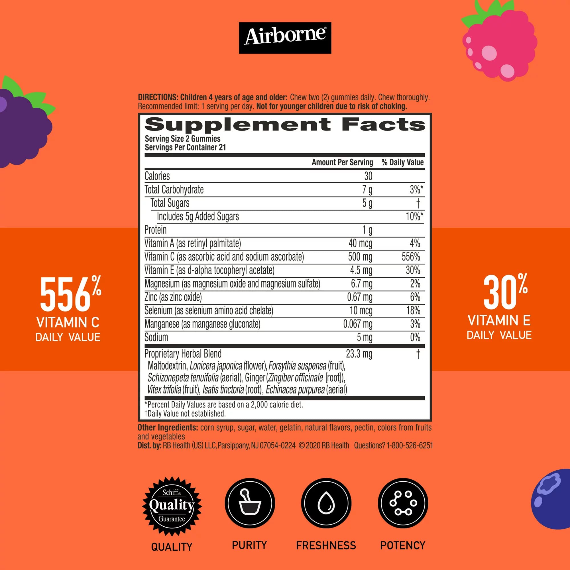 Kids enjoying Airborne immunity gummies with assorted fruit flavors for daily routine.